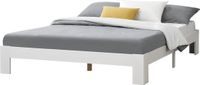 en.casa Houten bed Raisio grenen met bedbodem 140x200 cm wit