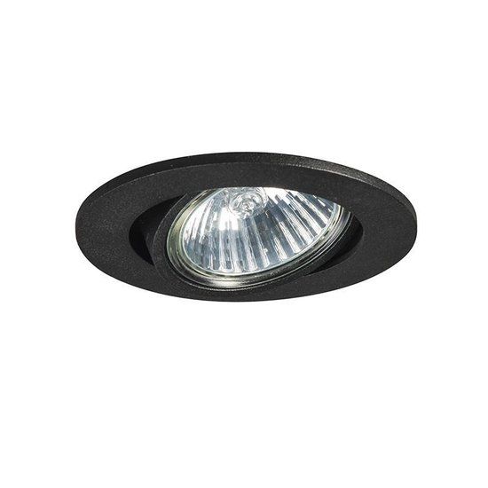 QAZQA Cisco - Inbouwspot - 1 lichts - Ø 90 mm - Zwart