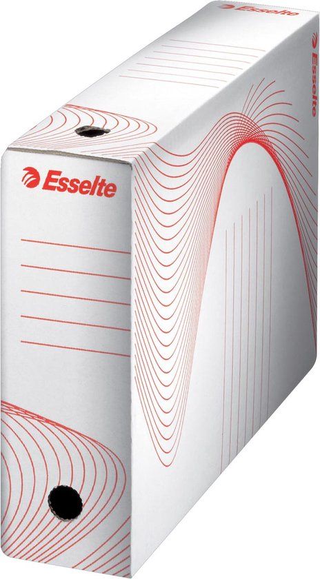 Esselte Boxycolor Archiefdoos - 80mm - Wit - 25 stuks