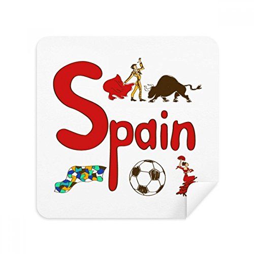 DIYthinker Spanje Nationaal symbool Landmark Patroon Bril Reinigingsdoek Telefoon Scherm Cleaner Suede Stof 2 stks