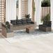 Maison Exclusive - Ensemble de jardin, 9 pièces, avec coussins, gris, en polyrotin