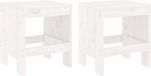 vidaXL Tuinkrukken 2 stuks massief grenenhout wit 40x36x45 cm