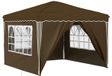 vidaXL Pop-up Feesttent 288 x 288 x 245 cm Taupe Oxford Stof