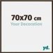 yd. Cadre photo 70x70 cm Aluminium Structure Noyer New York