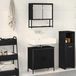 Maison Exclusive - Armoire de salle de bain avec étagères, 2 pièces, noir, composite de bois