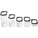 SILVERCREST® Set de boîtes de conservation (Set de 4 tailles/noir)
