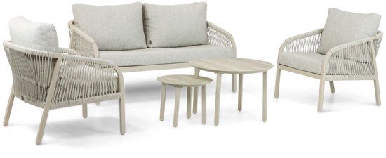 Lifestyle Garden Furniture Biagio Loungeset 5-delig Aluminium/Rope Taupe