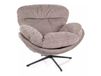 Fauteuil MAUD cocoon pivotant en tissu de polyester beige