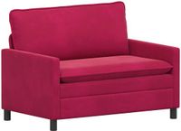 vidaXL Bank Wijnrood Fluweel 126 x 81 x 87,5 cm