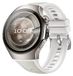 Wigento Huawei Watch 5 42mm: hoogwaardige, premium lederen hybride siliconen vervangende horlogeband, wit
