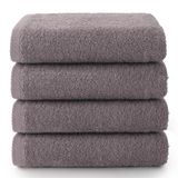 Top Towel - Plus - Badhanddoeken - 4 gezichtshanddoeken of bidet - 30 x 50 cm - 100% Katoen - Grijs