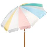 AKTIVE Strandparasol met 8 baleinen, 200 cm regenboog, kantelbare mast, UV50-bescherming, glasvezelstangen, stalen mast 28/32 mm, met draagtas, winddicht (62430), Regenboog, 200 cm