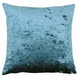 Riva Paoletti Verona Kussenhoes Vierkant - Blauwblauw - Fluwelen Voel - Verpletterd Fluweel Look - Verborgen Zip Design - 100% Polyester - 55 x 55 cm