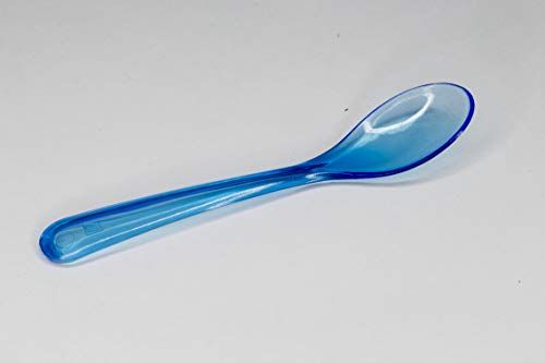 Kimmel Eierlepel babylepel dessertlepel (6 stuks) herbruikbaar, kunststof, blauw-transparant, 21-000-3315-1
