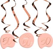 Folat Hangdecoratie Elegant Lush Blush 50 Jaar - 5 stuks