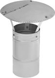 KOTARBAU® Schoorsteenkap, Verzinkt Staal, 110 mm, Zilver