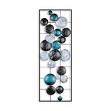 Handgeschilderd, decoratief metalen wandaccessoire, 32 x 90 x 4 cm, 100% metaal, unieke kleurvariaties, perfect voor huisdecoratie en kunstliefhebbers