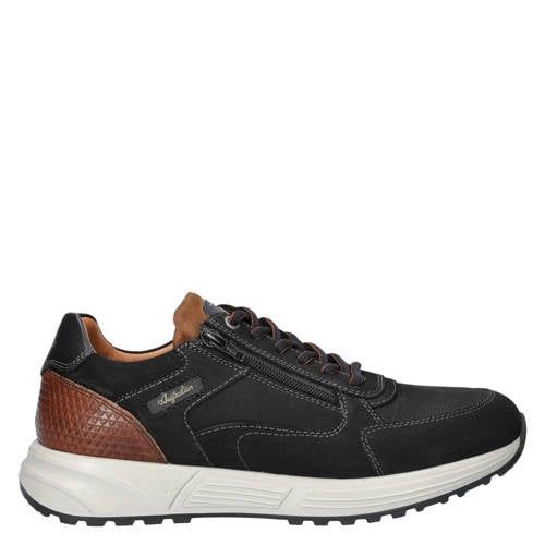 Australian Discover leren sneakers zwart