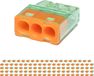 BES LED Vintex Lasklem - 3 Polig - 0.2-2.5 mm2 - Oranje - 100 Stuks