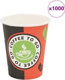 vidaXL Wegwerp koffiebekers papier 240 ml (8 oz) 1000 st