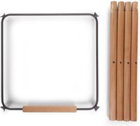 Evolu Extra Set Lange Poten + Voetsteun - Hout - Naturel Antraciet