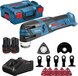 Bosch GOP 12V-28 12V Li-Ion Accu multitool set (2x 3.0Ah accu) + 12 delige accessoireset in L-Boxx