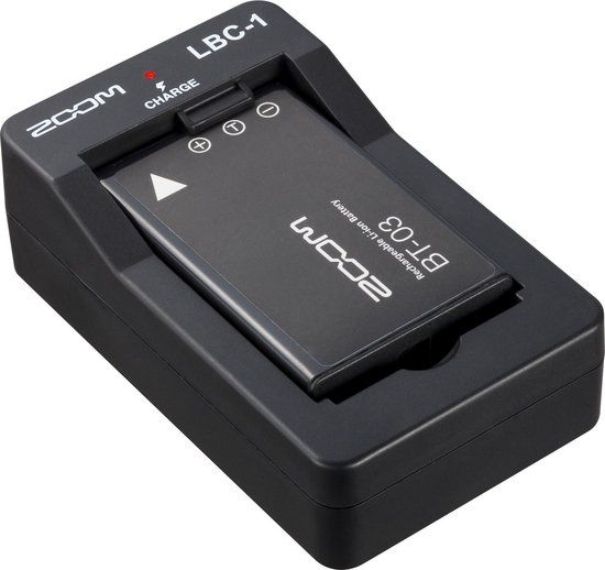 Zoom LBC-1 Lithium-accu-oplader voor BT-02 en BT-03 – USB-oplader voor actiecamera's Q4, Q8 en Q8n-4k