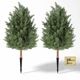 VEVOR Plante artificielle 2 pièces. Cèdre artificiel avec piquet de terre 914 mm