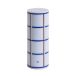 HAY Bougie bloc Column Candle medium 20 cm bleu clair, bleu, bordeaux et argent