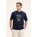 The Goodpeople Oscar Navy Maat: XXL | T-shirts met Print Outlet | Heren | Blauw