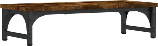 vidaXL Monitorstandaard - 55x23x14 cm - Gerookt eiken