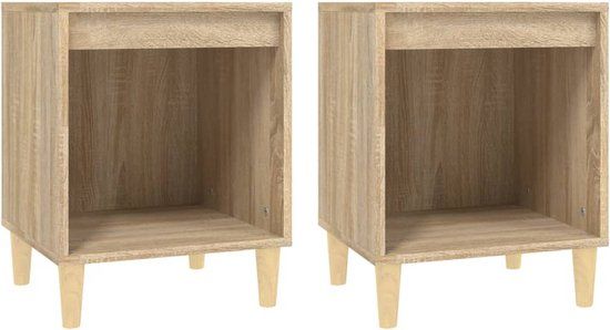 vidaXL Nachtkastjes - 2 stuks - 40x35x50 cm - Sonoma eikenkleurig
