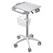 VEVOR Chariot médical 30 kg Chariot de laboratoire Chariot de service médical 915–1125 mm, pour clinique, hôpital, laboratoire, élévateur pneumatique, réglable en hauteur, chariot avec panier de rangement, roulettes pivotantes à 360°