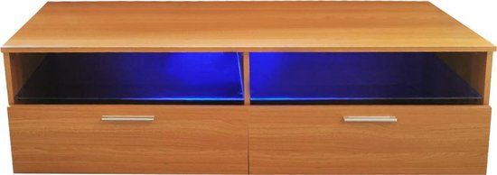 vdd TV meubel dressoir Sieno met LED verlichting licht eiken kleur - bruin