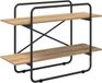 vidaXL Boekenplank - 2-laags - 100 x 35 x 70 cm - Artisanaal eiken