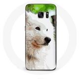 Maniacase Hoesje voor Samsung Galaxy S6 Samojeed Hond Wit
