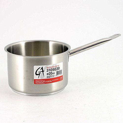 Pentole Agnelli Koekenpan Roestvrij Staal 18/10 met Handgreep - 8007441146900