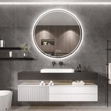 OEM Luvodi - Intelligente Ronde Spiegel - 60x60 cm - Met LED Verlichting - Dimbare Touchscreen - Anti-Mist