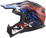 LS2 Helm Fast II Grotesk MX708 wit / blauw / rood maat L