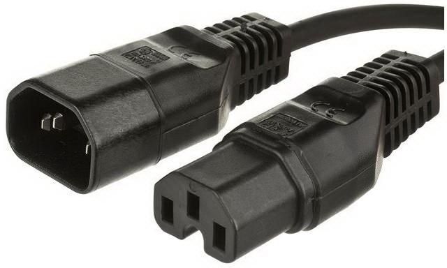 Microconnect PE011410 electriciteitssnoer Zwart 1 m C14 stekker C15 stekker