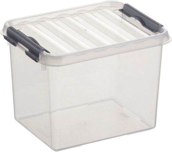Sunware Q-line Opbergbox - 3L - Grijs - 20 x 15 x 14,3 cm