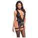 Noir Libido - body porte-jarretelles - dentelle noire