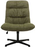 Vente-unique Draaifauteuil van groene gechineerde stof SELENDO