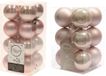 Decoris Kaemingk B.V. Kerstversiering kunststof kerstballen lichtroze 4-6 cm pakket van 40x stuks