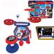 Lexibook Spider-Man Elektronische batterij voor kinderen, muziekspel, gemengd speelgoed, echt batterijgeluid, toetsenbord met 8 noten, aansluiting voor MP3, zitting inbegrepen, blauw/rood, K610SPLXB
