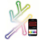 EMOS - Smart RGBIC gaming-wandlamp met app, 9 + 9 segmenten - modulaire verlichting - 16+ miljoen kleuren, muzieksynchronisatie, spraakbesturing - 2,4 GHz WiFi-sfeerlicht