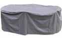 Merkloos Tuinmeubelen afdekhoes / beschermhoes - grijs - ovaal - 230 x 135 x 70 cm
