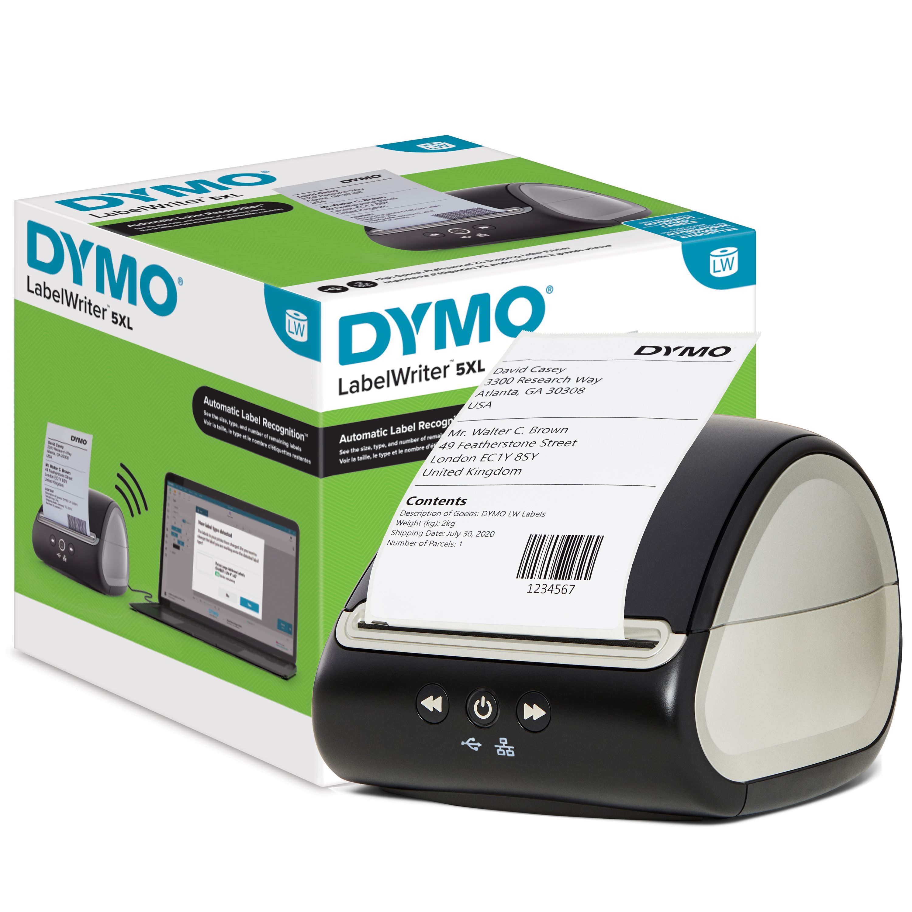 DYMO LabelWriter 5XL Labelprinter | Automatische labelherkenning | Geschikt voor webwinkeliers