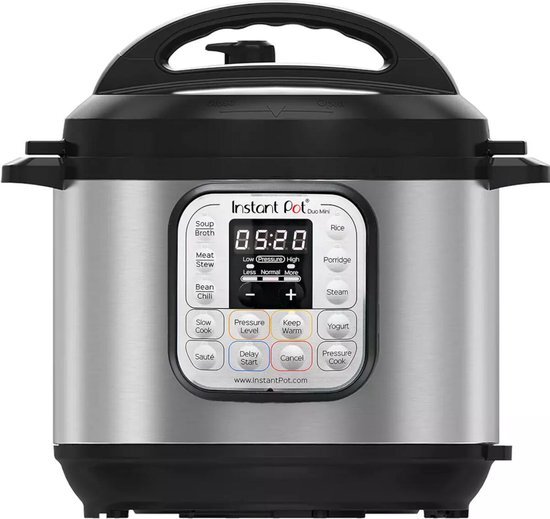 Instant Pot 6L Duo multicooker snelkookpan rijstkoker slowcooker snelkoken hogedrukpan soep/bouillon cake ei bonen/graan pap/havermout steriliseren sauteren yoghurt voedselverwarmer