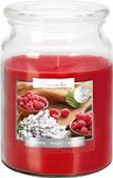 Aura Bougie Parfumée Framboise - Lavande en verre avec couvercle, 100 heures de combustion